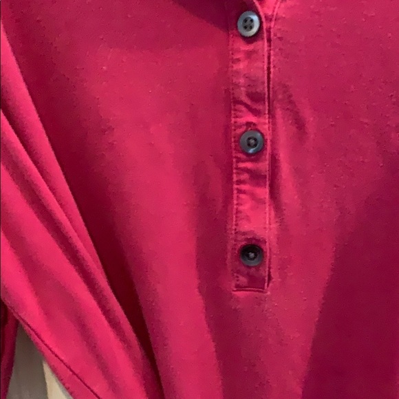 LLBean Belted Tencel Shirt Dress 3/4 sleeve - Picture 3 of 5